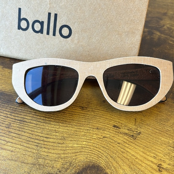 Ballo Rae Sunglasses NWT cork hemp cosmo - Picture 4 of 9